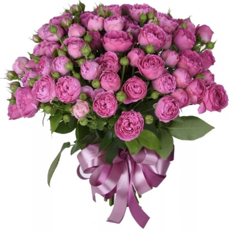 Акция! Букет из 17 кустовых роз Мисти Бабблс